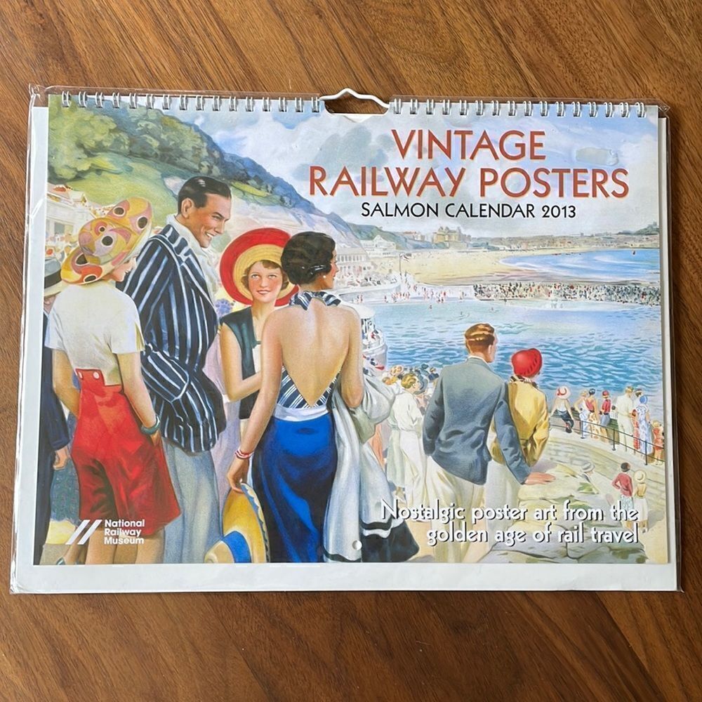 🇬🇧NWT British vintage railway posters calendar collectible